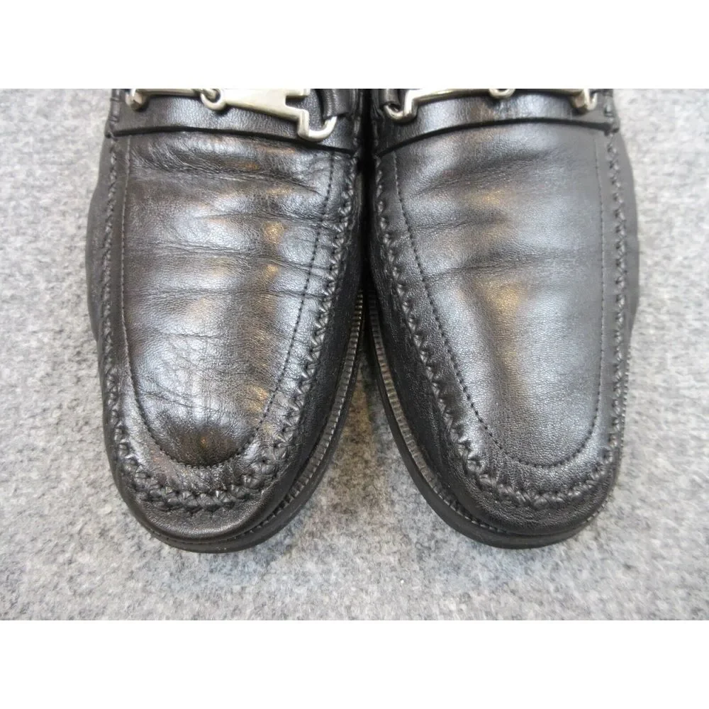 Bruno Magli Loafers Mens Size‎ 11 M Black Leather Horsebit Dress Shoes Italy